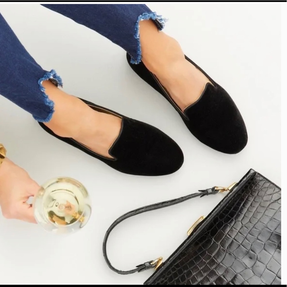 Birdies The Starling Black Velvet Flats size 9.5